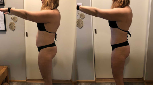 FITFARMin Bikini Challenge® -valmennuksessa mukana ollut Minna esittelee upeita muutoskuviaan ja kertoo kokemuksistaan..