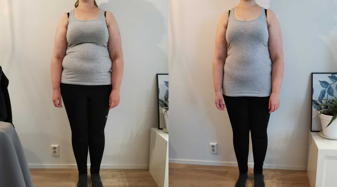 FITFARMin Superdieetti®-valmennukseen osallistunut Nina esittelee upeita muutoskuviaan ja kertoo kokemuksistaan.