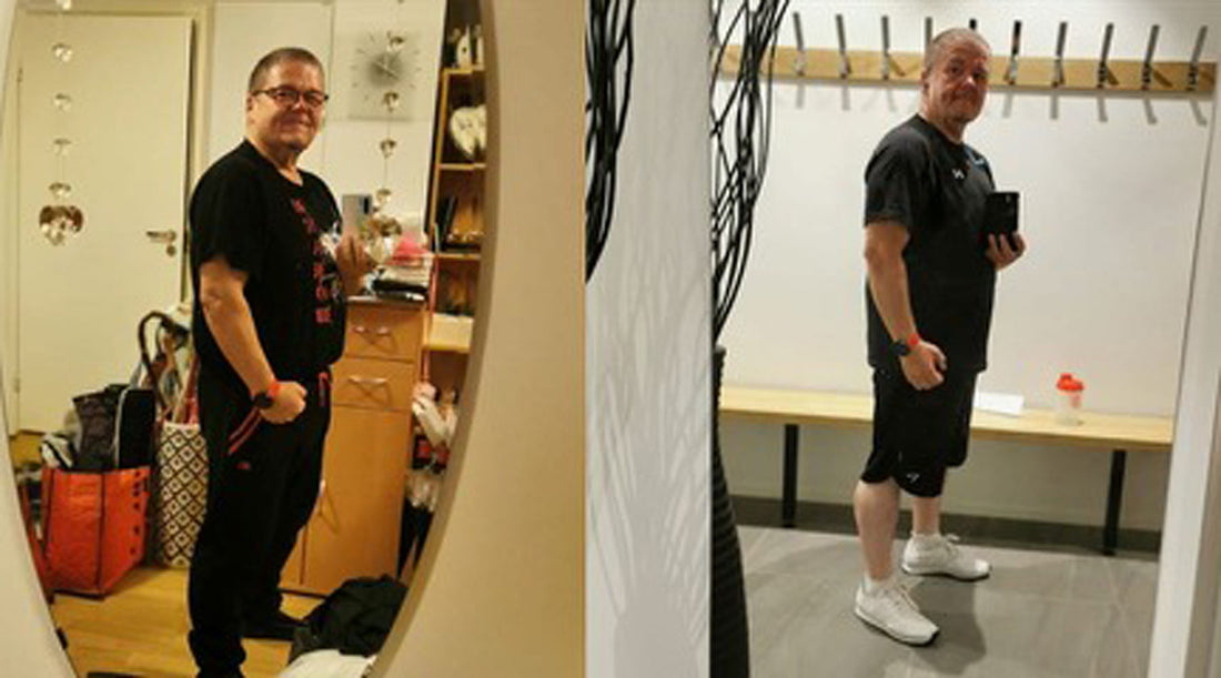 Petri teki elämäntapamuutoksen FitFarmin SPORT-valmennuksen avulla. Petrin ennen ja jälkeen kuvat ja huikea muutos.
